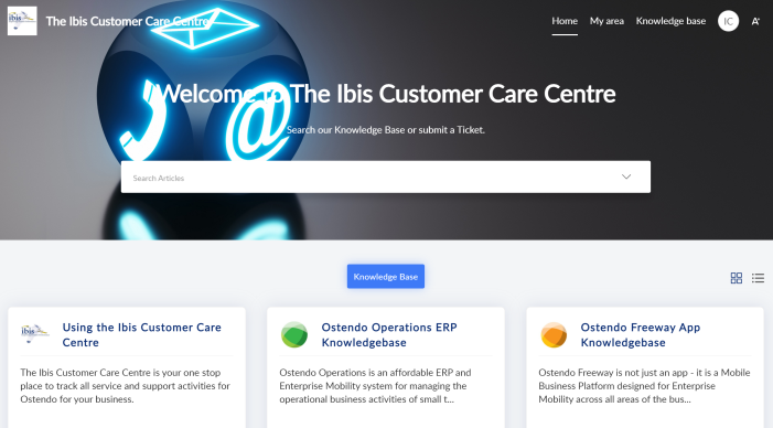 Ibis Customer Care Centre for Ostendo and Freeway